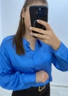 Günlük Basic Mavi Gömlek
