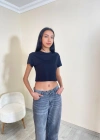 Orijinal Marka Crop Siyah