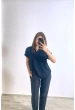 Ayrobin Kumaş Rahat Kesim Gömlek Siyah