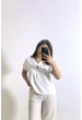 Cepli Ayrobin Kumaş Gömlek Beyaz