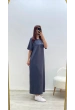 Kuş Baskılı Elbise Füme