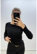 Soft Rib Basic Uzun Kollu Siyah Bluz