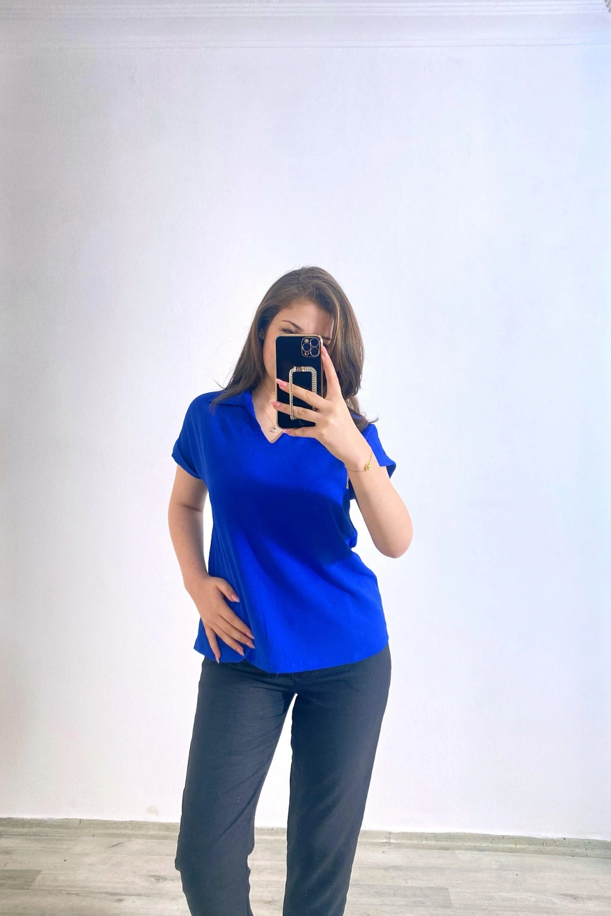 Ayrobin Kumaş Rahat Kesim Gömlek Lacivert