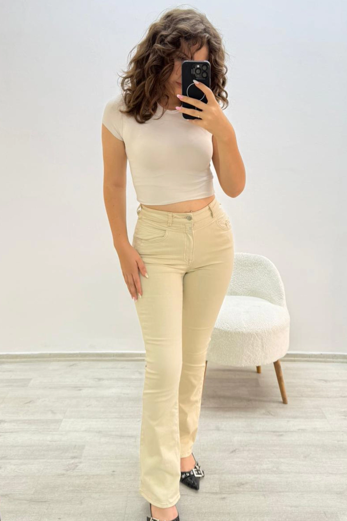 Basic Bej Günlük Pantolon