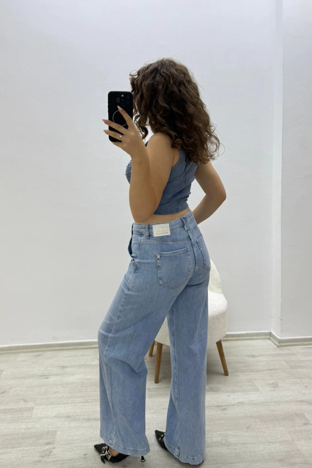 Buz Mavisi Günlük Denim Pantolon