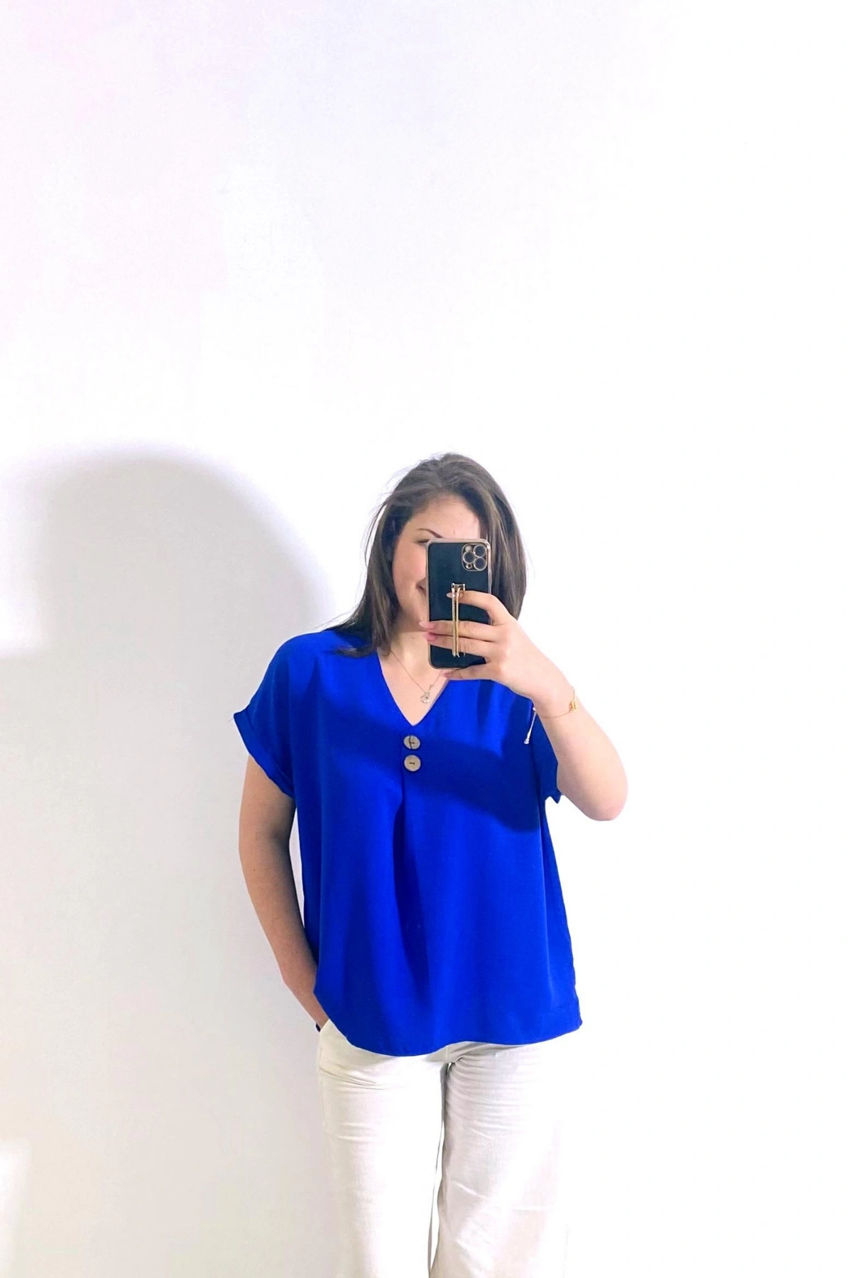 Cepli Ayrobin Kumaş Gömlek Lacivert