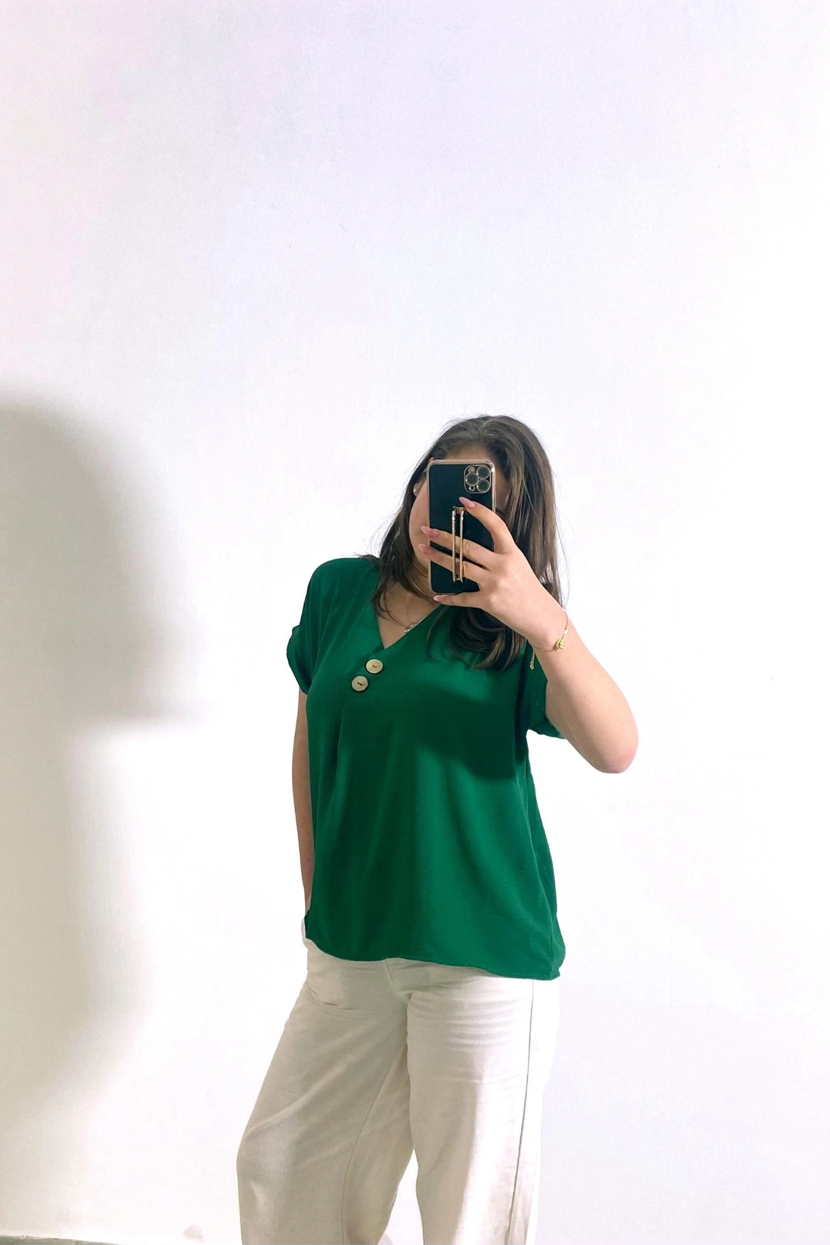 Cepli Ayrobin Kumaş Gömlek Yeşil