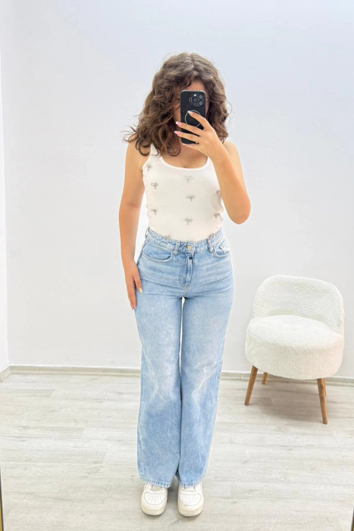 Düz Paça Açık Mavi Jean Pantolon