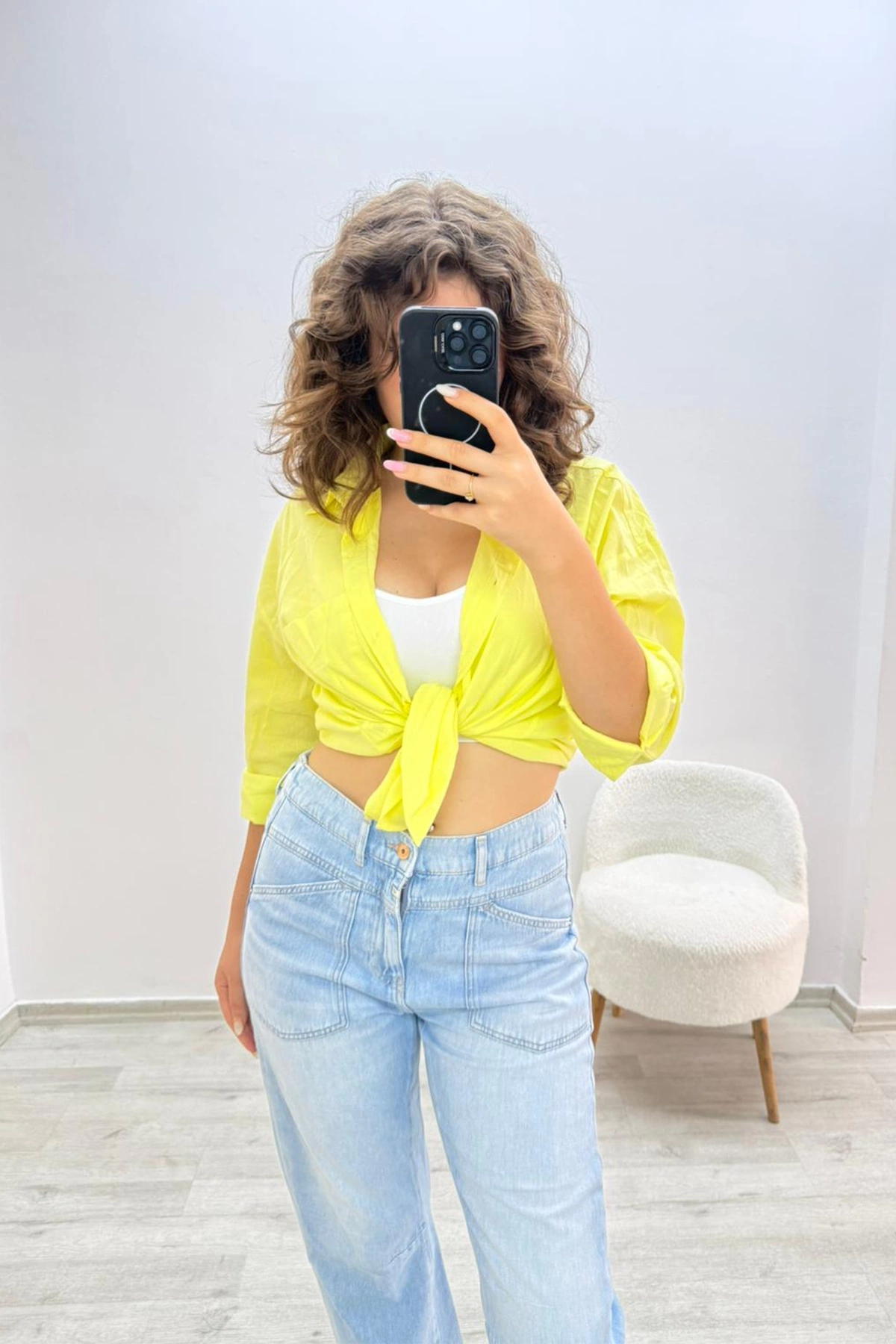 Düz Paça Buz Mavi Pantolon