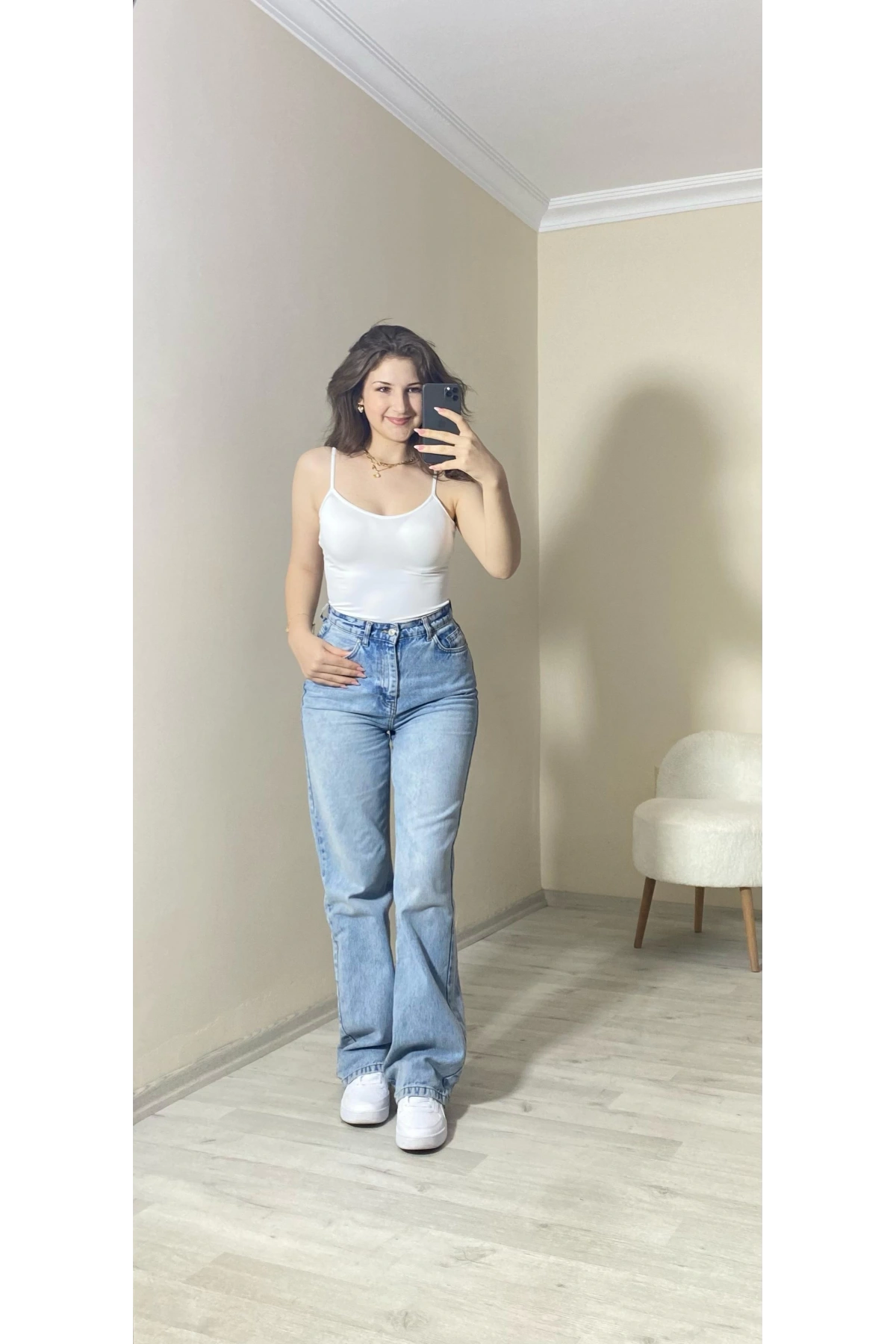 İnce Askılı Basic Atlet –Beyaz