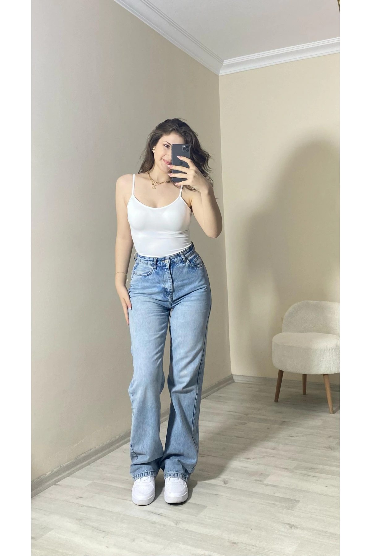 İnce Askılı Basic Atlet –Beyaz