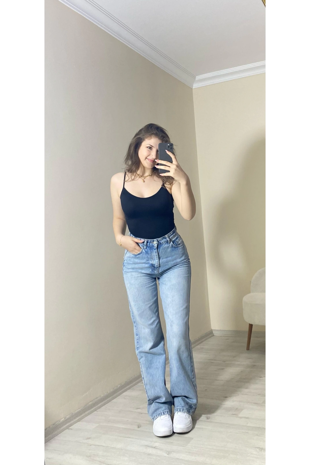 İnce Askılı Basic Atlet –Siyah