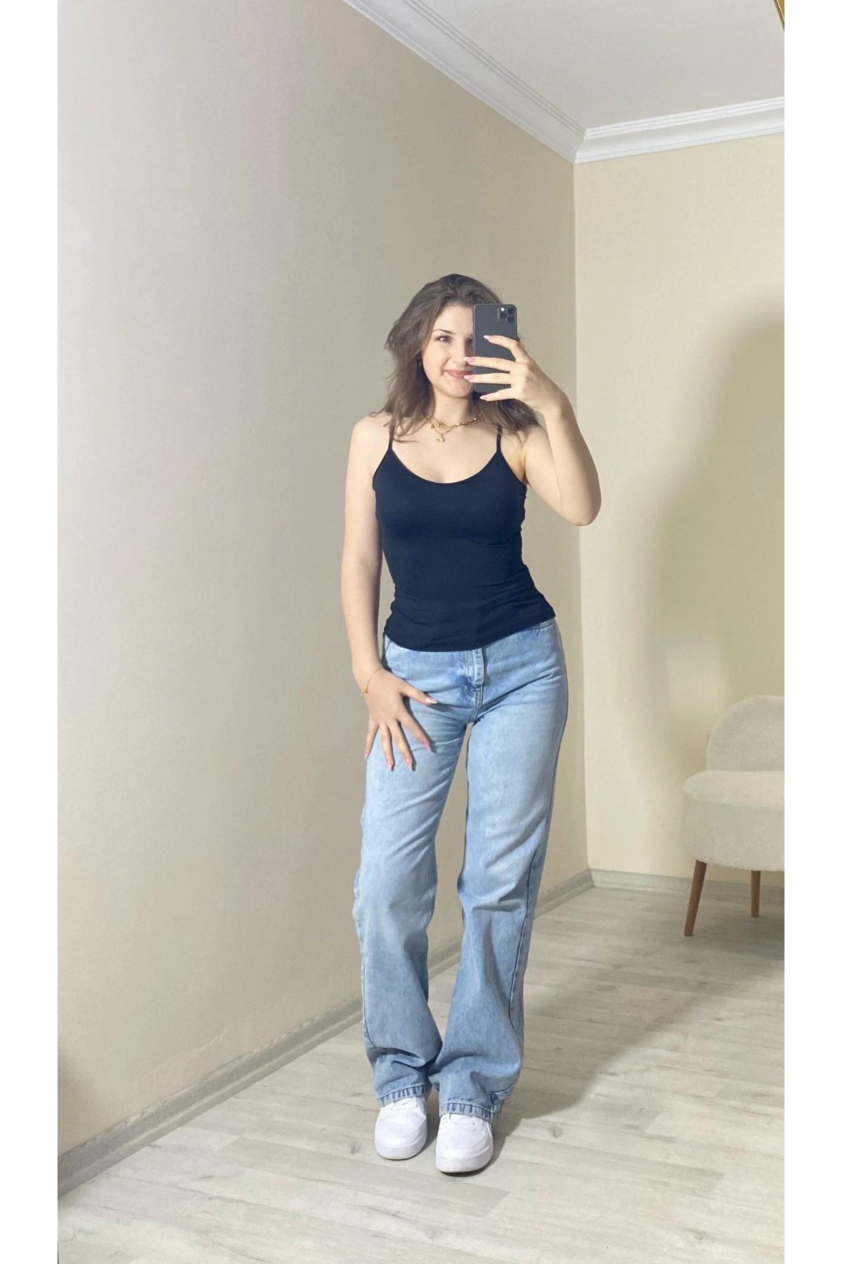 İnce Askılı Basic Atlet –Siyah