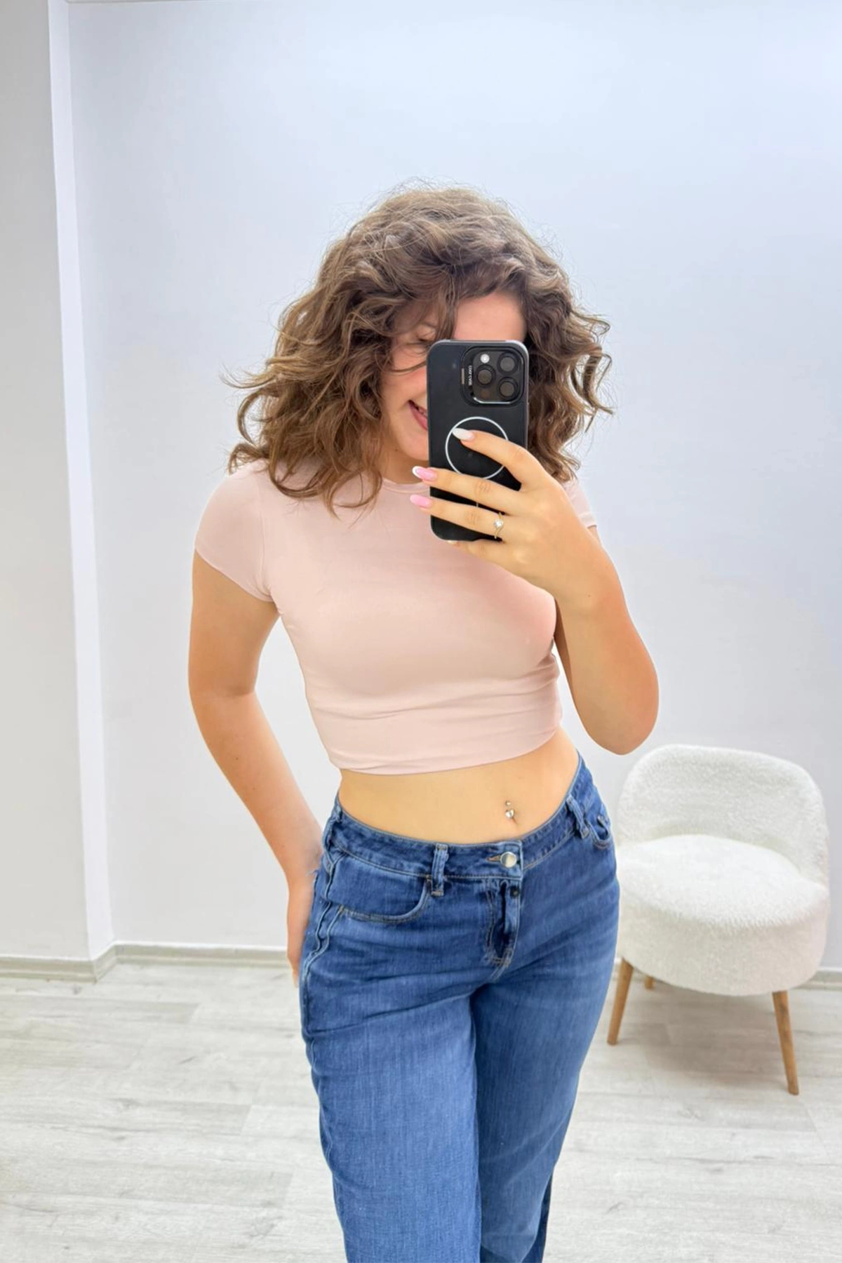 Koyu Mavi Düz Paça Mavi Jean Pantolon