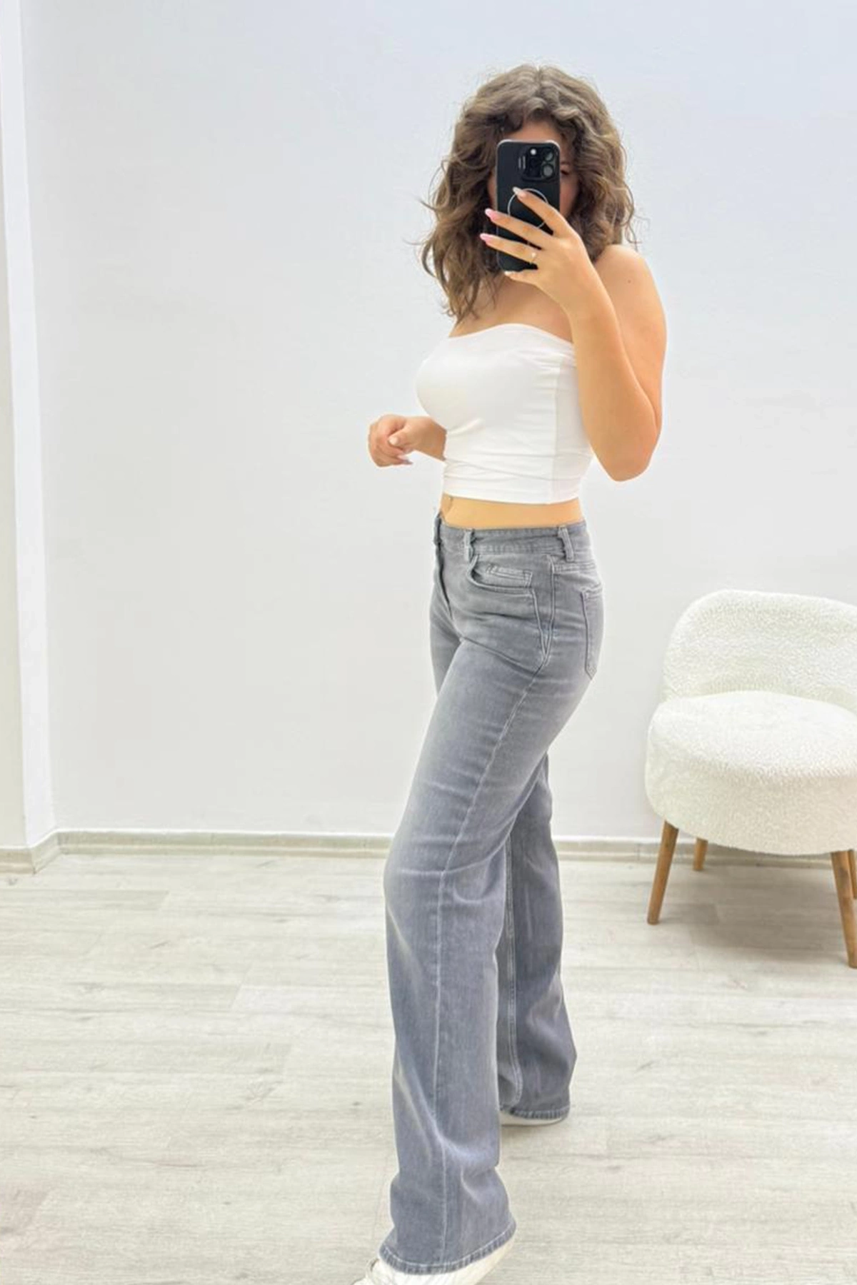 Modern Kesim Gri Pantolon