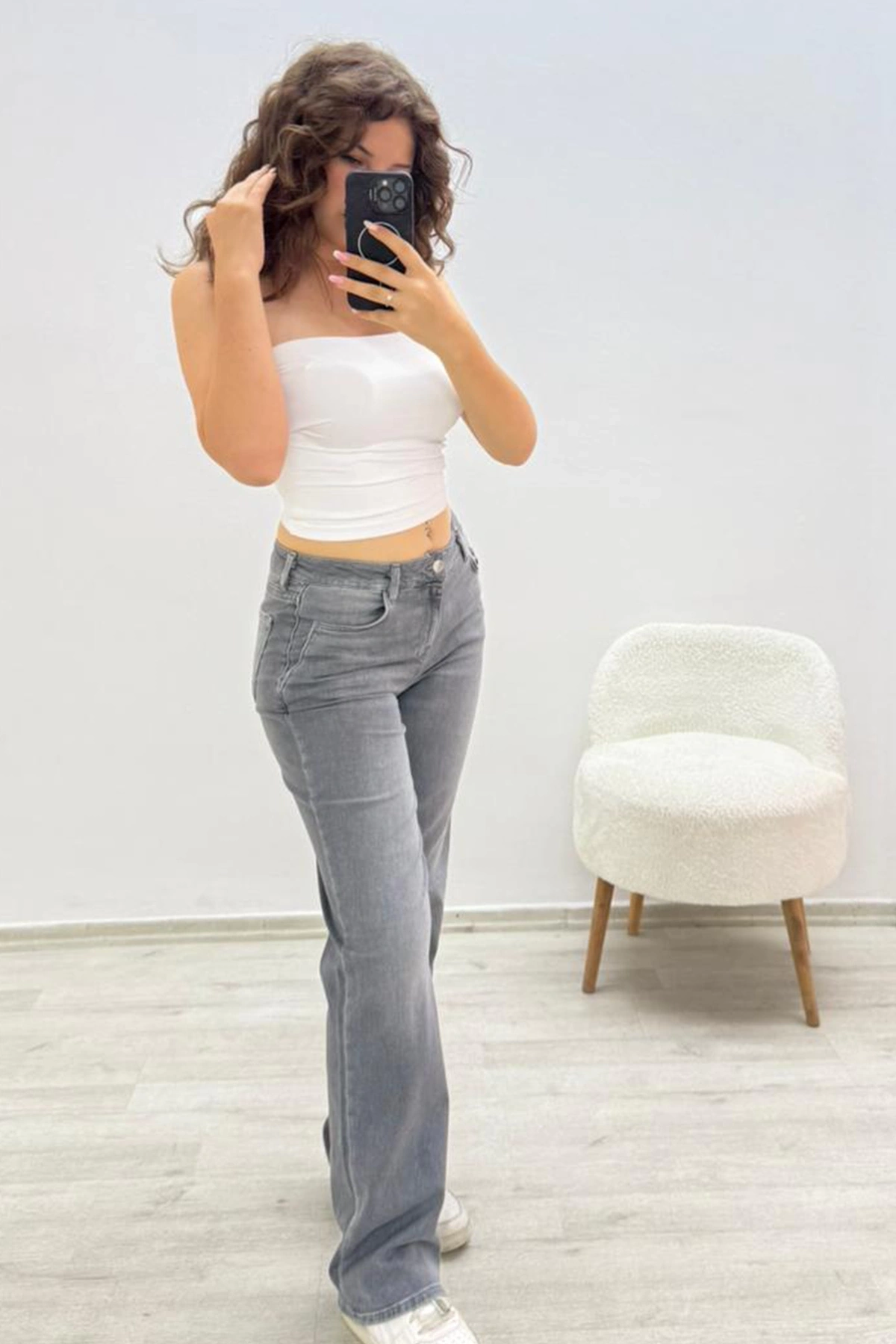 Modern Kesim Gri Pantolon