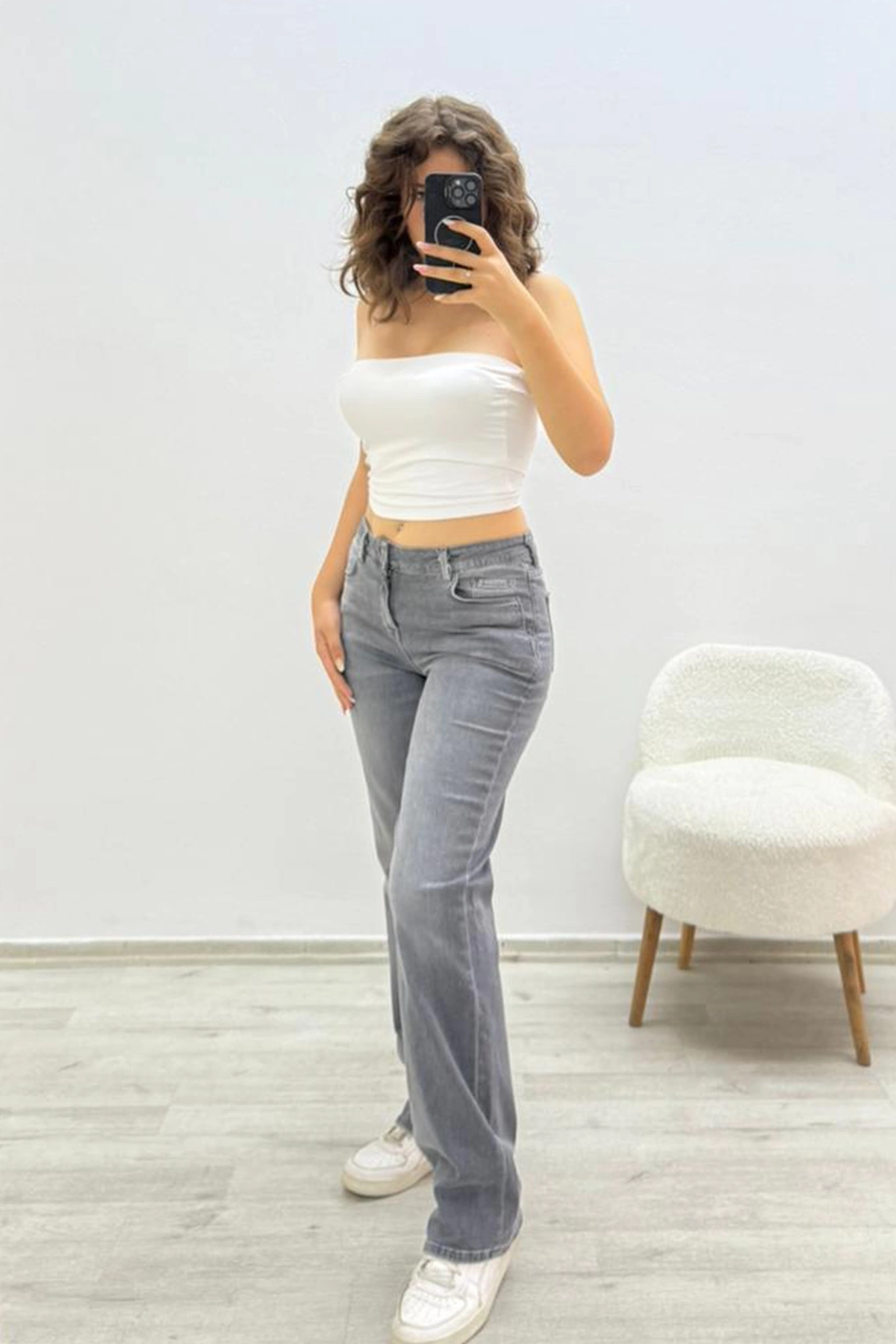 Modern Kesim Gri Pantolon