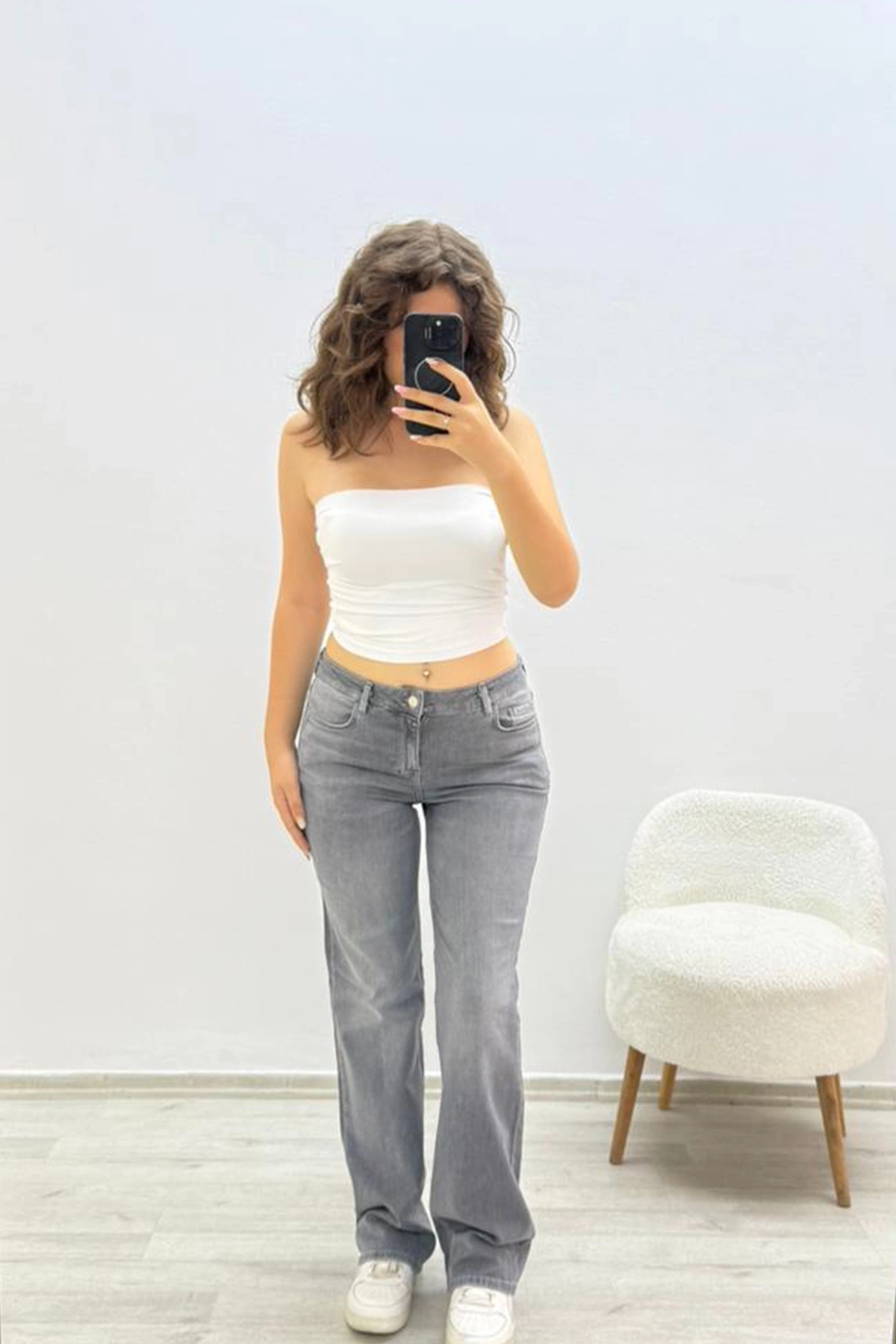 Modern Kesim Gri Pantolon