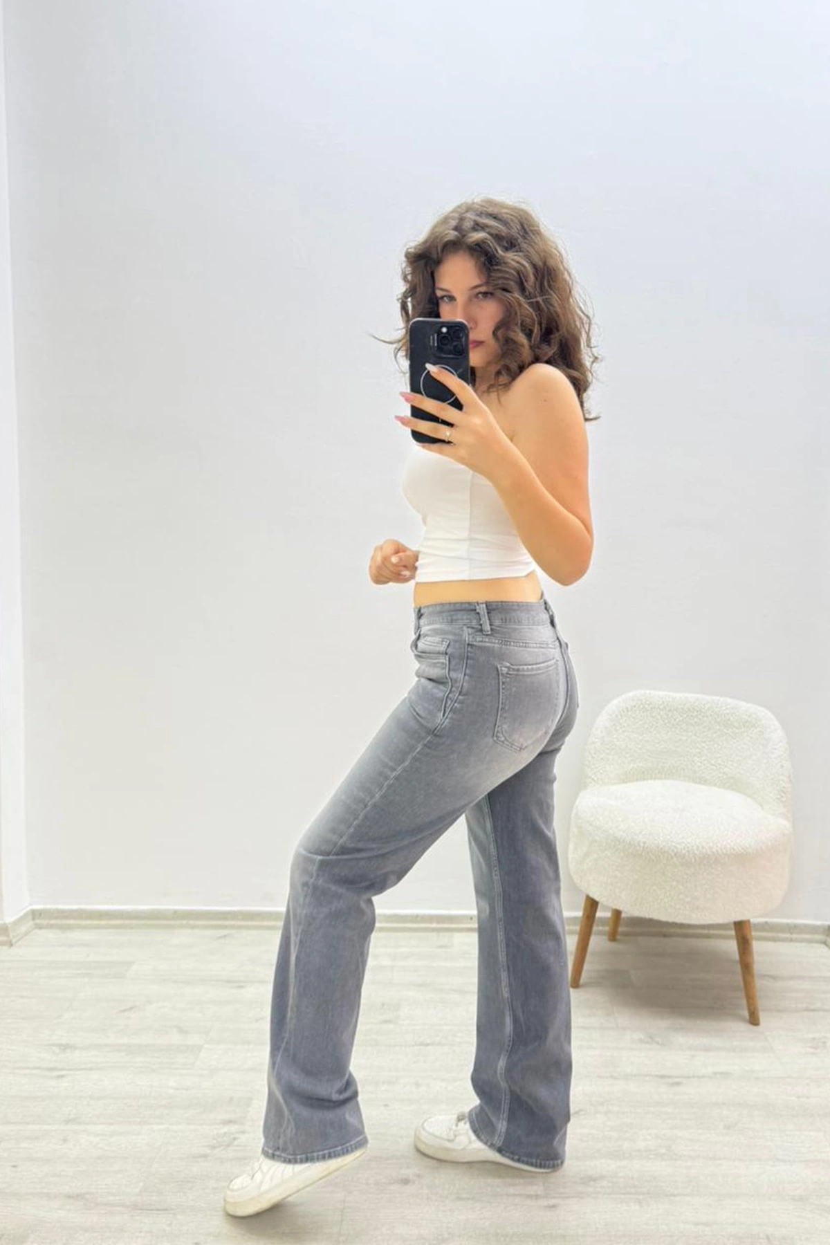 Modern Kesim Gri Pantolon