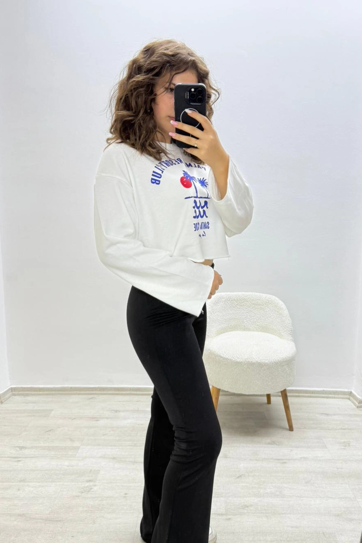 Santa Cruz Palm Beyaz Sweatshirt