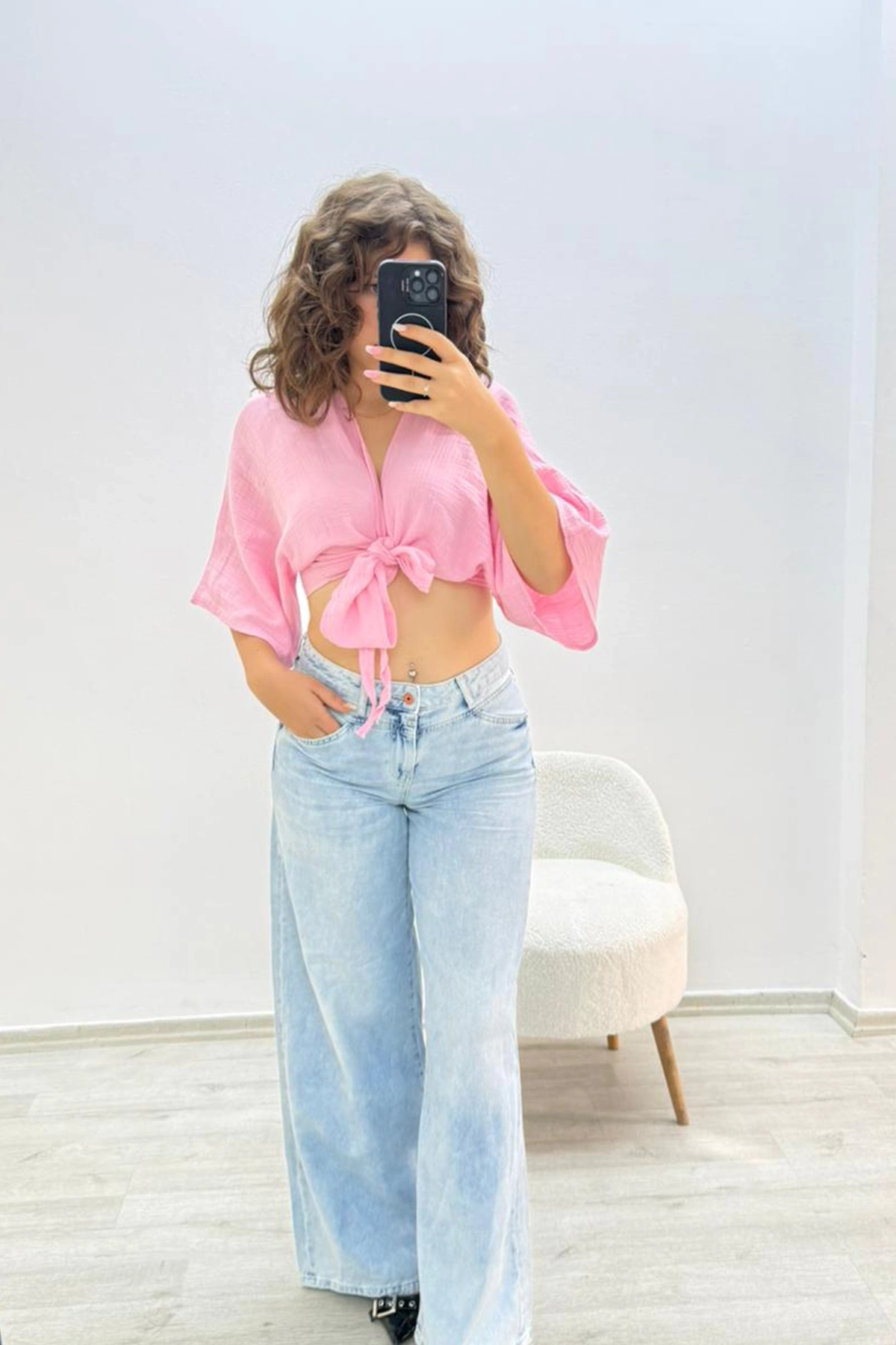 Vintage Yıkamalı Açık Ton Jean