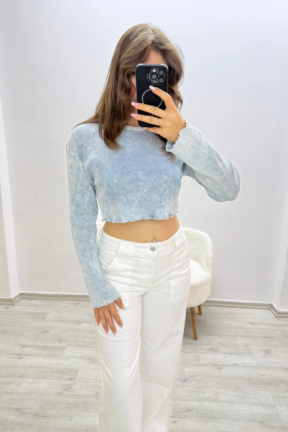 Yıkama Model Mavi Crop