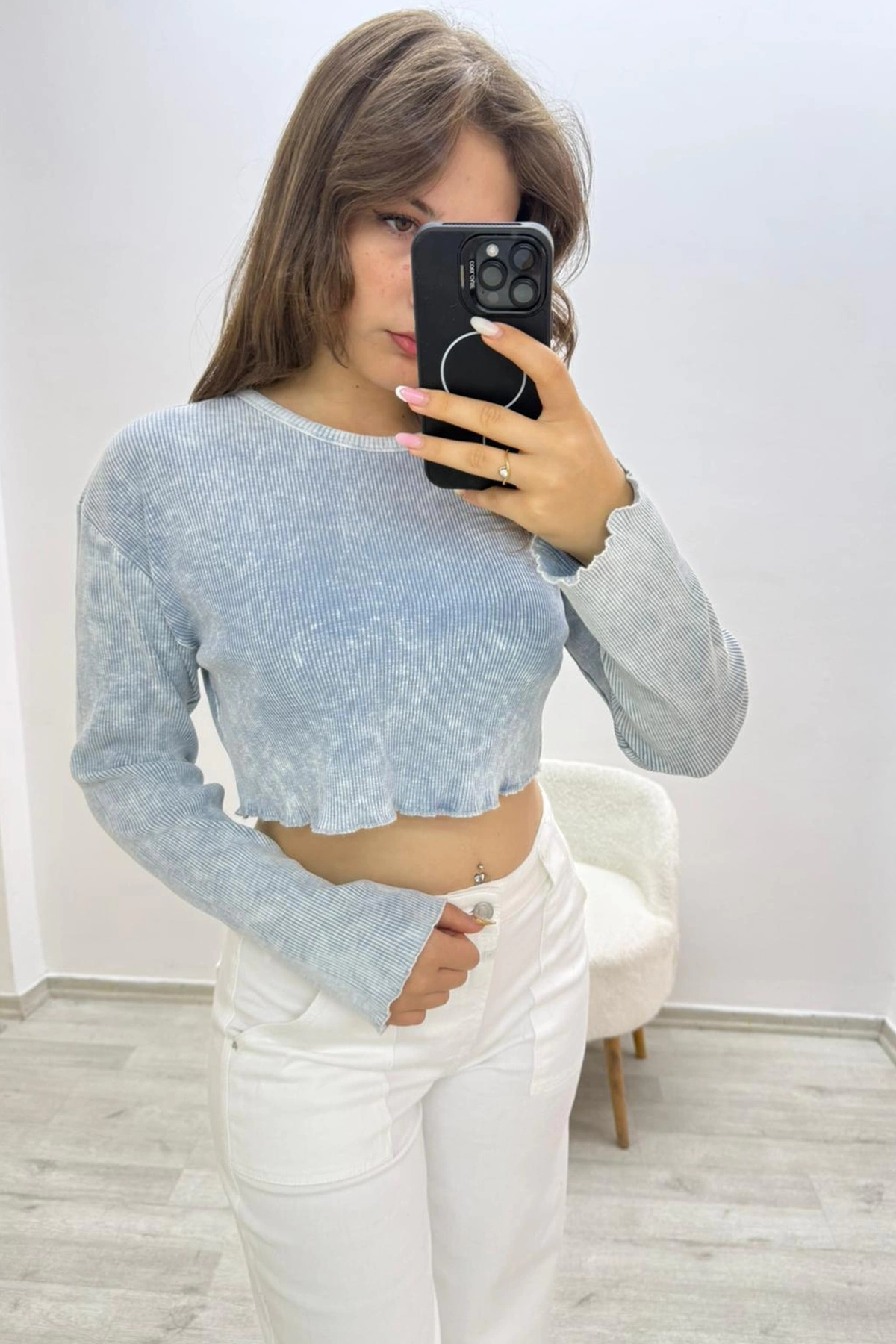 Yıkama Model Mavi Crop