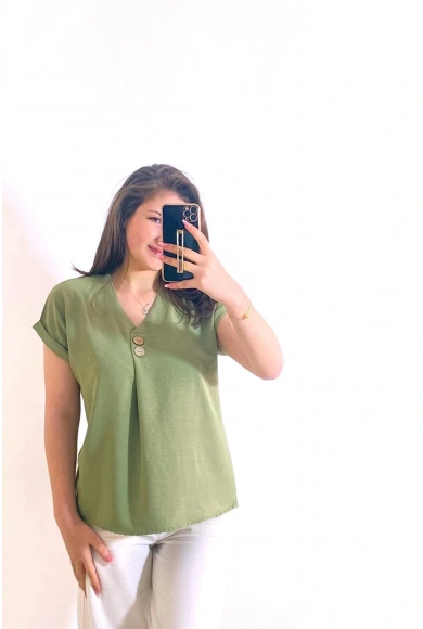 Cepli Ayrobin Kumaş Gömlek Antep Yeşili