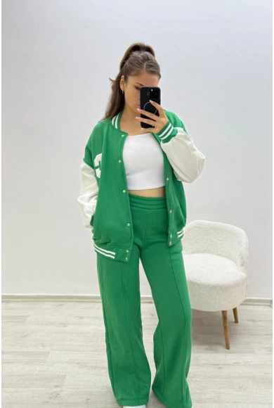 İçi Yumoş Alt Üst Yeşil Takım