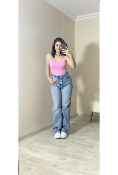 İnce Askılı Basic Atlet –Pembe