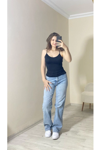 İnce Askılı Basic Atlet –Siyah