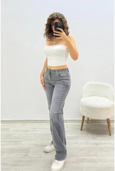 Modern Kesim Gri Pantolon