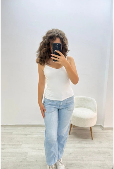 Rahat Fit Açık Mavi Jean Pantolon