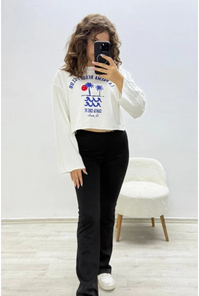 Santa Cruz Palm Beyaz Sweatshirt