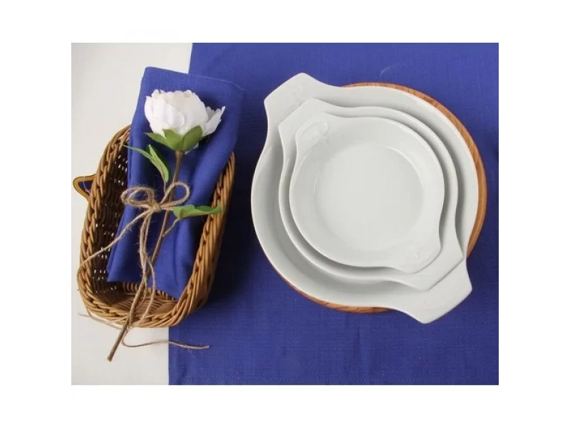 Porland Porselen Beyaz Sahan Set 21cm - 17cm - 14cm