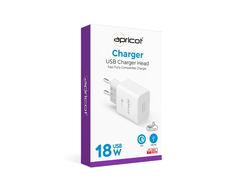 Apricot APC-U310 3.4A Beyaz Ev Şarj Adaptörü