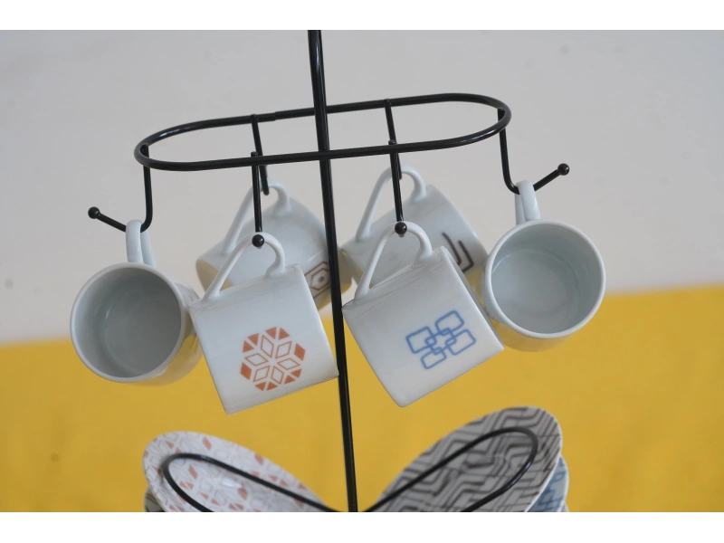 Askılı Uzun Fincan Standı, Fincan Askılığı, Fincan Takımı Standı