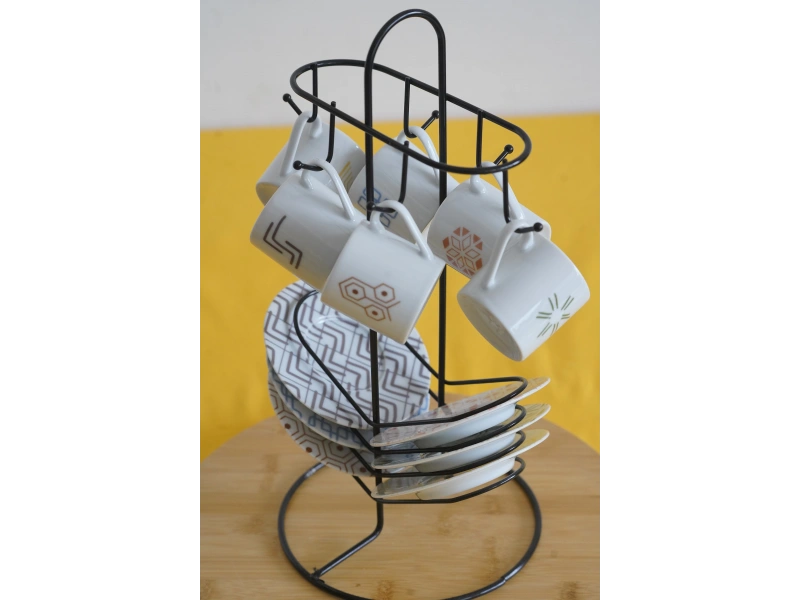 Askılı Uzun Fincan Standı, Fincan Askılığı, Fincan Takımı Standı
