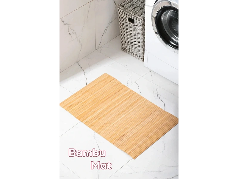 Bambu Banyo Matı Kaydırmaz Çok Amaçlı Mat 70x45 cm