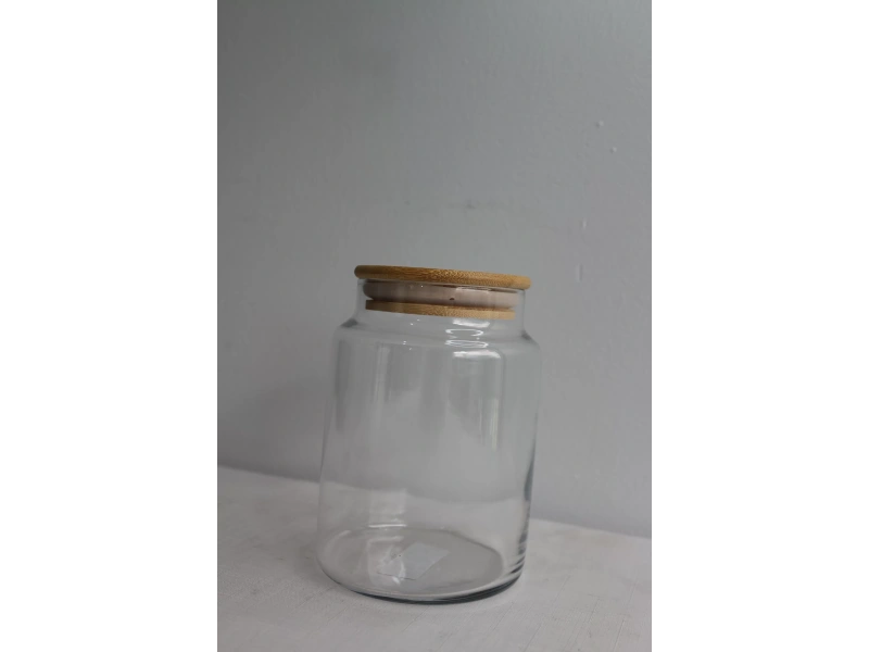 Bambu Kapaklı Cam Kavanoz 800ml