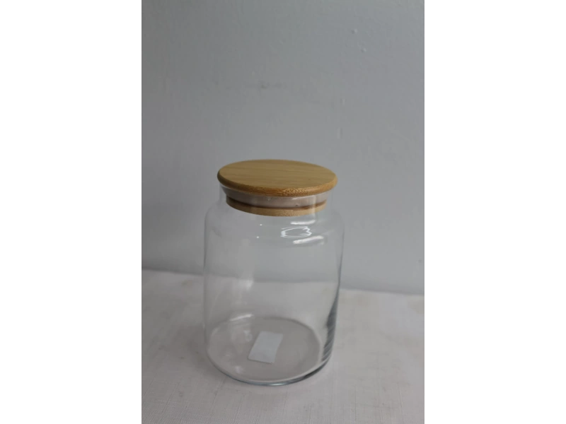 Bambu Kapaklı Cam Kavanoz 800ml