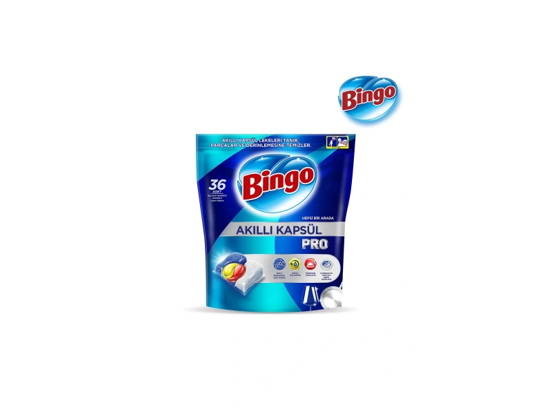 Bingo Akıllı Kapsül Pro Bulaşık Makinesi Deterjanı 36 Adet