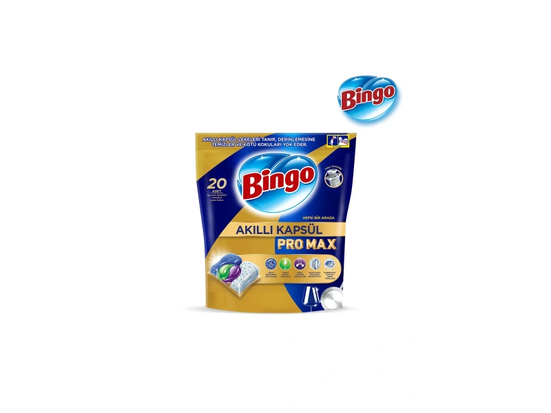 Bingo Akıllı Kapsül Pro Max Bulaşık Makinesi Deterjanı 20 Adet