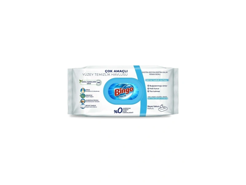 Bingo Pratik Yüzey Havlusu Beyaz Sabun