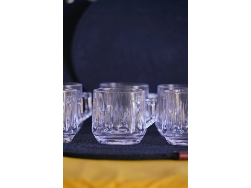 Panayır Home Blinkmax Kulplu Şeffaf 6lı Fincan Bardak GLS-200