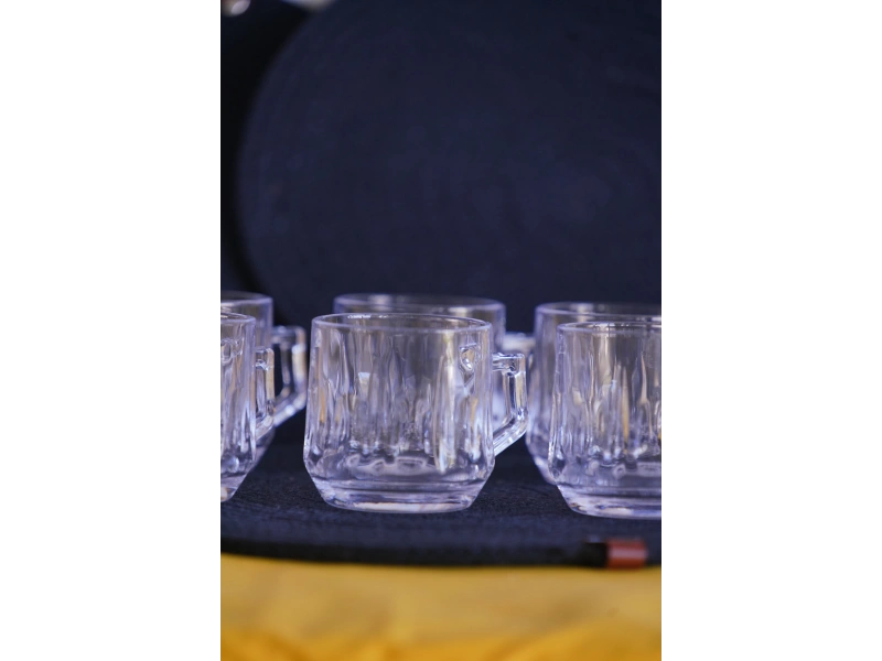 Panayır Home Blinkmax Kulplu Şeffaf 6lı Fincan Bardak GLS-200