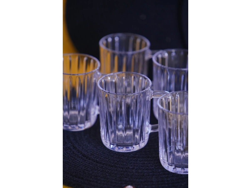 Panayır Home Blinkmax Kulplu Şeffaf 6lı Fincan Bardak GLS-209