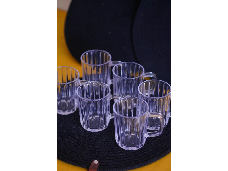 Panayır Home Blinkmax Kulplu Şeffaf 6lı Fincan Bardak GLS-209