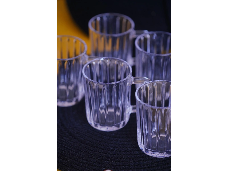 Panayır Home Blinkmax Kulplu Şeffaf 6lı Fincan Bardak GLS-209