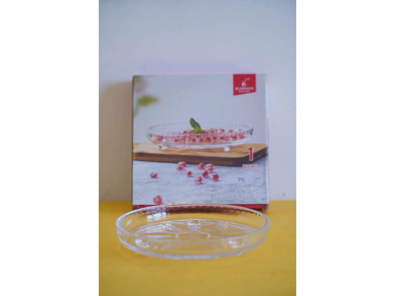 Blınkmax Ayaklı Şeffaf Cam Tabak